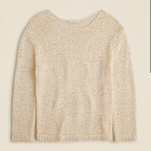 J. Crew Montauk relaxed sweater Large Cream Knit Sweater